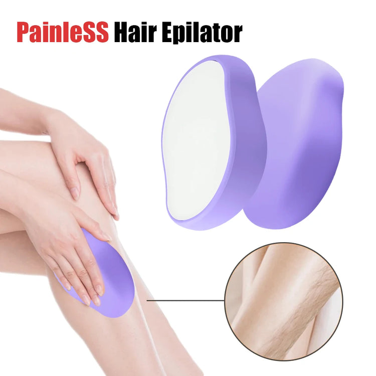 Painless Physical Nano Epilator Safe Easy to Clean Reusable Hair Removal Stone Male Female Body Beauty Care Hair Removal Tool - Homevera