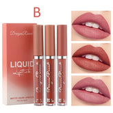 3 PCS Liquid Lipsticks Set Long Lasting Make Up For Women Korean Beauty Cosmetics Matte Lipsticks Waterproof Long lasting - Homevera