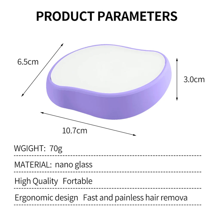 Painless Physical Nano Epilator Safe Easy to Clean Reusable Hair Removal Stone Male Female Body Beauty Care Hair Removal Tool - Homevera