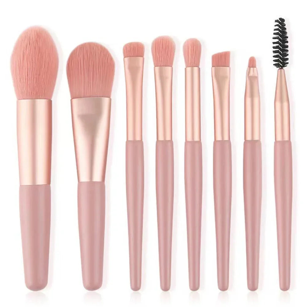 New 8Pcs Makeup Brush Set Makeup Concealer Brush Blush Loose Powder Brush Eye Shadow Highlighter Foundation Brush Beauty Tools - Homevera
