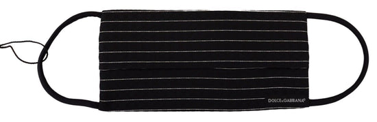 Black White Stripes Elastic Ear Strap One Size Face Mask