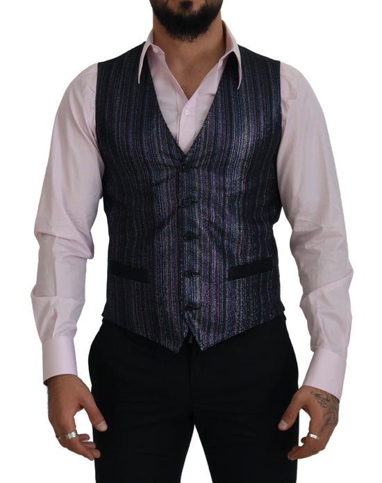 Multicolor Polyester Waistcoat Dress Formal Vest