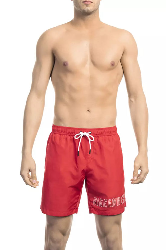 Red Polyester Men&