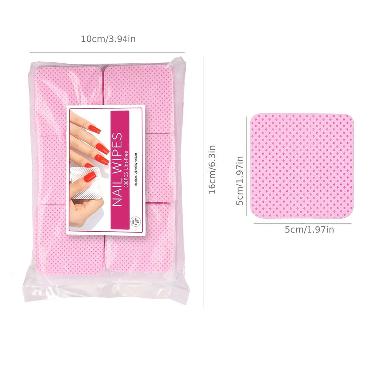 Nail Polish Remover Wipes Nail Cleaning Pads, Non Woven Nail Pads For Women Girl Beauty Salon - Homevera