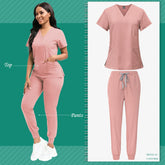 Scrubs Women Beauty SPA Uniform Pet Clinic Store Veterinary Dentistry Work Clothes Set High-quality Medical Nurse Uniform Unisex - Homevera