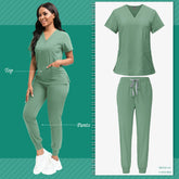 Scrubs Women Beauty SPA Uniform Pet Clinic Store Veterinary Dentistry Work Clothes Set High-quality Medical Nurse Uniform Unisex - Homevera