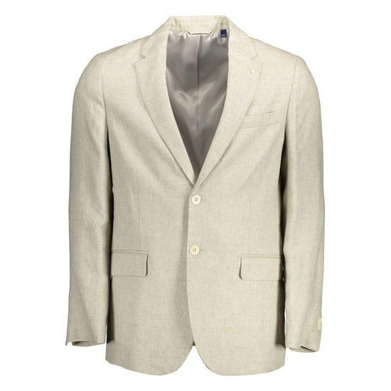 Beige Linen Jackets & Coat