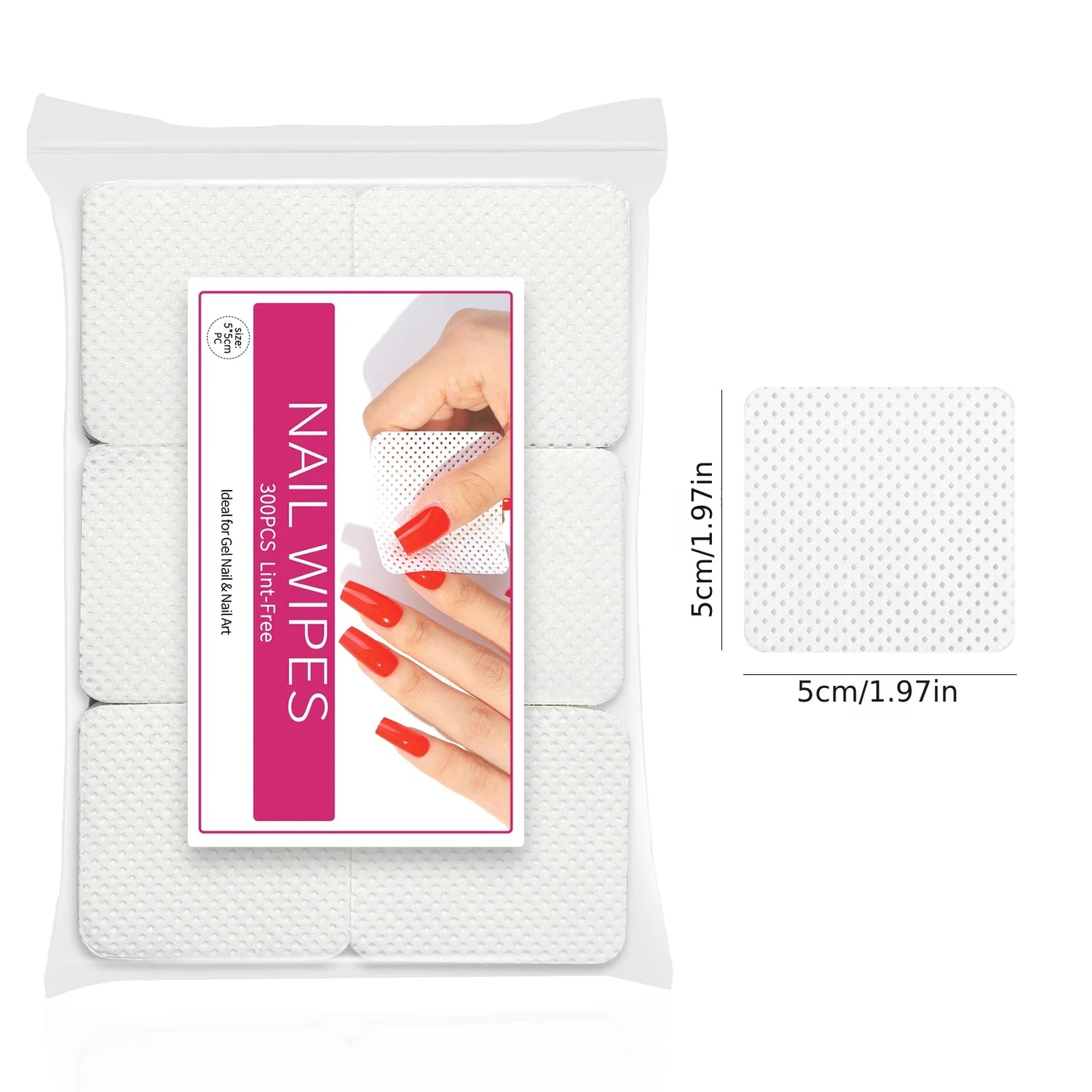 Nail Polish Remover Wipes Nail Cleaning Pads, Non Woven Nail Pads For Women Girl Beauty Salon - Homevera