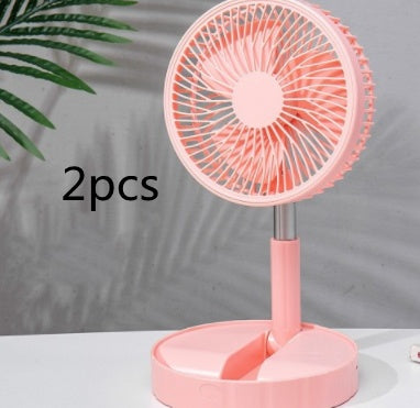 Strong Wind And Quiet Portable Telescopic Folding Fan - Homevera