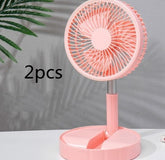 Strong Wind And Quiet Portable Telescopic Folding Fan - Homevera