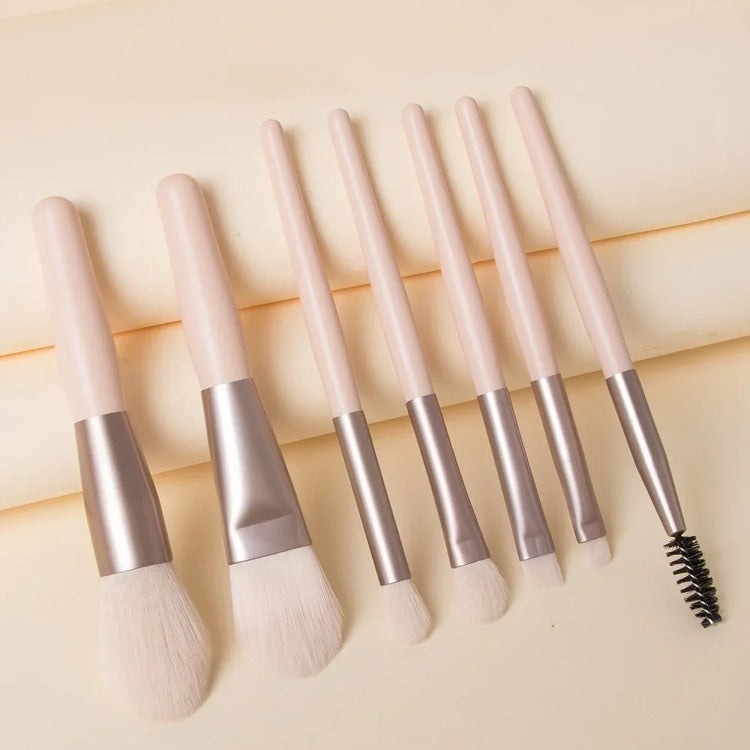 New 8Pcs Makeup Brush Set Makeup Concealer Brush Blush Loose Powder Brush Eye Shadow Highlighter Foundation Brush Beauty Tools - Homevera