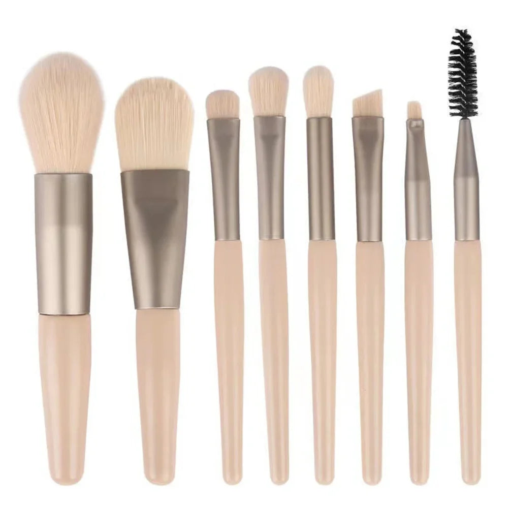 New 8Pcs Makeup Brush Set Makeup Concealer Brush Blush Loose Powder Brush Eye Shadow Highlighter Foundation Brush Beauty Tools - Homevera