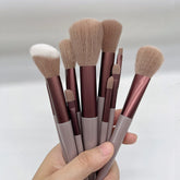 13 PCS Makeup Brushes Set Eye Shadow Foundation Women Cosmetic Brush Eyeshadow Blush Beauty Soft Make Up Tools Bag - Homevera