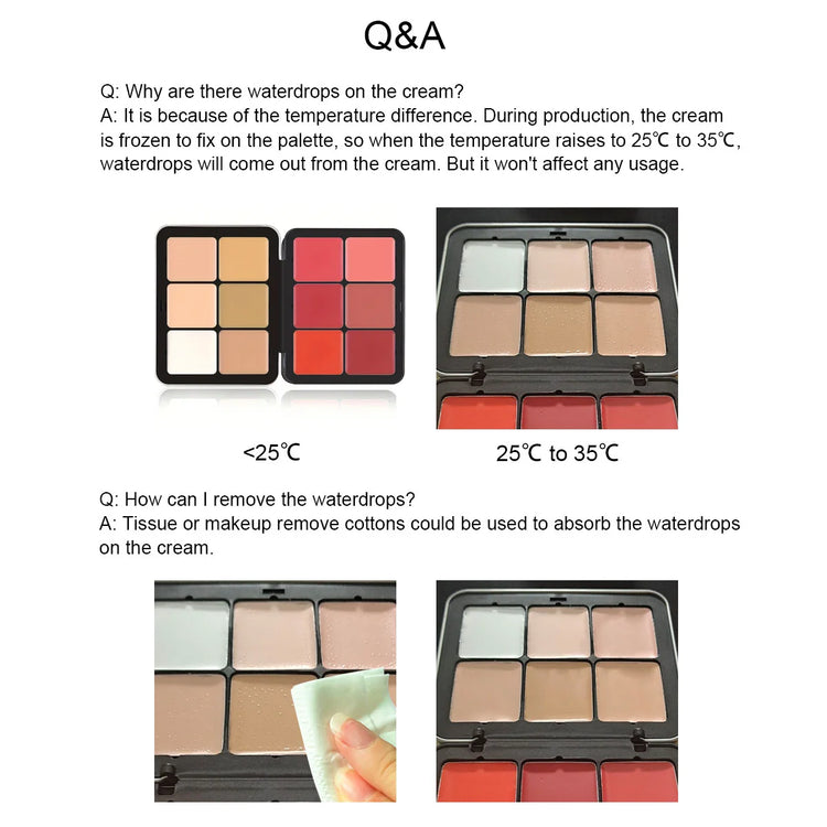 12-color iron box concealer blush cream matte highlight contour makeup all-in-one palette - Homevera