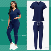 Scrubs Women Beauty SPA Uniform Pet Clinic Store Veterinary Dentistry Work Clothes Set High-quality Medical Nurse Uniform Unisex - Homevera