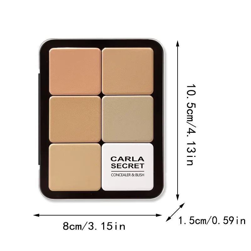 12-color iron box concealer blush cream matte highlight contour makeup all-in-one palette - Homevera