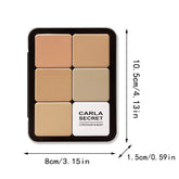 12-color iron box concealer blush cream matte highlight contour makeup all-in-one palette - Homevera